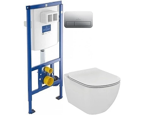 Заказать Комплект подвесной унитаз Ideal Standard Tesi T007901 + T352701 + система инсталляции Villeroy & Boch 92246100 + 92249061 в магазине сантехники Santeh-Crystal.ru