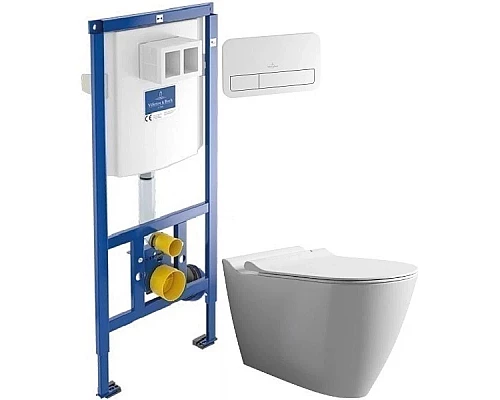 Купить Комплект подвесной унитаз Bien Mineral MNKA052N1VP0W3000 + система инсталляции Villeroy & Boch 92246100 + 92249068 в магазине сантехники Santeh-Crystal.ru