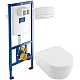 Приобрести Комплект подвесной унитаз Villeroy & Boch Avento 5656HR01 + система инсталляции Villeroy & Boch 92246100 + 92249068 в магазине сантехники Santeh-Crystal.ru