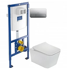 Комплект подвесной унитаз Teka Formentera 11.732.00.00 + система инсталляции Villeroy & Boch 92246100 + 92249061