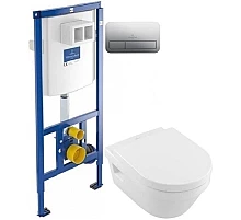 Комплект подвесной унитаз Villeroy & Boch Omnia Architectura 56841001 + 98M9C101 + система инсталляции Villeroy & Boch 92246100 + 92249061