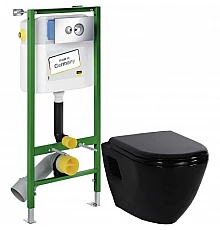 Комплект подвесной унитаз Creavit Terra TP325-11SI00E-0000 + KC0103.03.1300E + система инсталляции Viega