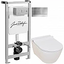 Комплект подвесной унитаз Serel Smart SM25SL + система инсталляции Jacob Delafon E5504-NF + E4316-CP Комплект подвесной унитаз Serel Smart SM25SL + система инсталляции Jacob Delafon E5504-NF + E4316-CP