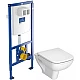 Приобрести Комплект подвесной унитаз Vitra S20 5507B003-0101 + 77-003-009 + система инсталляции Villeroy & Boch 92246100 в магазине сантехники Santeh-Crystal.ru