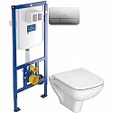 Комплект подвесной унитаз Vitra S20 5507B003-0101 + 77-003-009 + система инсталляции Villeroy & Boch 92246100 + 92249061