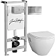 Купить Комплект подвесной унитаз Am.Pm Spirit 2.0 C701738WH + C707857WH + система инсталляции Jacob Delafon E5504-NF + E4316-CP в магазине сантехники Santeh-Crystal.ru