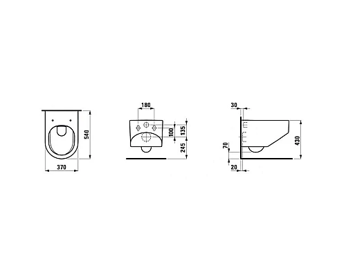 Приобрести Комплект подвесной унитаз Laufen Sonar 8.2034.1.000.000.1 + 8.9334.1.000.000.1 + система инсталляции Tece 9300302 + 9240407 в магазине сантехники Santeh-Crystal.ru