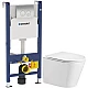 Заказать Комплект подвесной унитаз WeltWasser Salzbach 004GL-WT 10000003666 + система инсталляции Geberit 458.124.21.1 в магазине сантехники Santeh-Crystal.ru