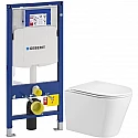 Комплект подвесной унитаз WeltWasser Salzbach 004GL-WT 10000003666 + система инсталляции Geberit 111.300.00.5