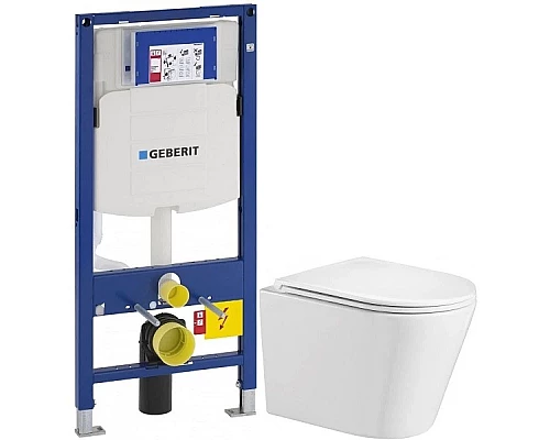 Купить Комплект подвесной унитаз WeltWasser Salzbach 004GL-WT 10000003666 + система инсталляции Geberit 111.300.00.5 в магазине сантехники Santeh-Crystal.ru