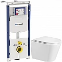Комплект подвесной унитаз WeltWasser Salzbach 004GL-WT 10000003666 + система инсталляции Geberit 111.362.00.5