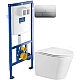 Приобрести Комплект подвесной унитаз WeltWasser Salzbach 004GL-WT 10000003666 + система инсталляции Villeroy & Boch 92246100 + 92249061 в магазине сантехники Santeh-Crystal.ru