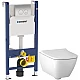 Заказать Комплект подвесной унитаз Geberit Smyle Square 500.683.01.1 + система инсталляции Geberit 458.124.21.1 в магазине сантехники Santeh-Crystal.ru