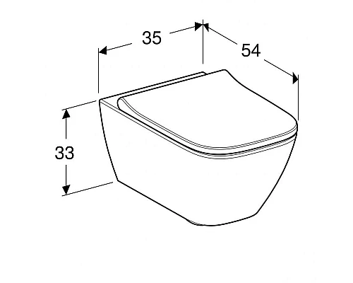 Купить Комплект подвесной унитаз Geberit Smyle Square 500.683.01.1 + система инсталляции Geberit 458.125.21.1 в магазине сантехники Santeh-Crystal.ru