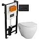 Приобрести Комплект подвесной унитаз Am.Pm Spirit 2.0 C701738WH + C707857WH + система инсталляции Jacob Delafon E24156-NF + E20859-7-BMT в магазине сантехники Santeh-Crystal.ru