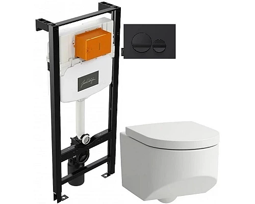 Заказать Комплект подвесной унитаз Laufen Sonar 8.2034.1.000.000.1 + 8.9334.1.000.000.1 + система инсталляции Jacob Delafon E24156-NF + E20859-7-BMT в магазине сантехники Santeh-Crystal.ru