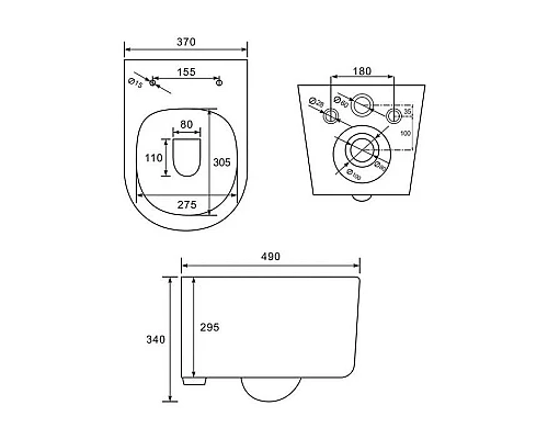 Приобрести Комплект подвесной унитаз IDDIS Stone STORDSEI25 + система инсталляции Geberit 111.362.00.5 + 115.770.DW.5 в магазине сантехники Santeh-Crystal.ru