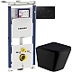 Заказать Комплект подвесной унитаз WeltWasser Gelbach 004MT-BL 10000003748 + система инсталляции Geberit 111.362.00.5 + 115.770.DW.5 в магазине сантехники Santeh-Crystal.ru