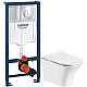 Купить Комплект подвесной унитаз Orange C02-100W + система инсталляции Grohe 38721001 в магазине сантехники Santeh-Crystal.ru
