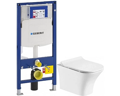 Заказать Комплект подвесной унитаз Orange C02-100W + система инсталляции Geberit 111.300.00.5 в магазине сантехники Santeh-Crystal.ru