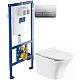 Приобрести Комплект подвесной унитаз Orange C02-100W + система инсталляции Villeroy & Boch 92246100 + 92249061 в магазине сантехники Santeh-Crystal.ru