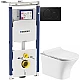 Купить Комплект подвесной унитаз Orange C02-100W + система инсталляции Geberit 111.362.00.5 + 115.770.DW.5 в магазине сантехники Santeh-Crystal.ru