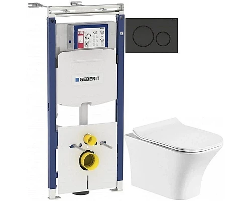 Заказать Комплект подвесной унитаз Orange C02-100W + система инсталляции Geberit 111.362.00.5 + 115.882.DW.1 в магазине сантехники Santeh-Crystal.ru