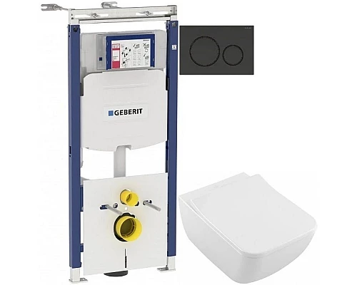 Заказать Комплект подвесной унитаз Villeroy & Boch Venticello 4611RSR1 + система инсталляции Geberit 111.362.00.5 + 115.882.DW.1 в магазине сантехники Santeh-Crystal.ru