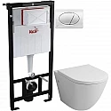 Комплект подвесной унитаз Grossman GR-4411 + система инсталляции AlcaPlast AM101/11203:1RUSSETM71 Комплект подвесной унитаз Grossman GR-4411 + система инсталляции AlcaPlast AM101/11203:1RUSSETM71