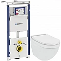Комплект подвесной унитаз Jaquar Solo SLS-WHT-6953BIUFSM + система инсталляции Geberit 111.362.00.5