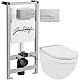 Купить Комплект подвесной унитаз Jaquar Solo SLS-WHT-6953BIUFSM + система инсталляции Jacob Delafon E5504-NF + E4326-CP в магазине сантехники Santeh-Crystal.ru