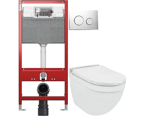 Заказать Комплект подвесной унитаз Jaquar Solo SLS-WHT-6953BIUFSM + система инсталляции Tece 9300302 + 9240921 в магазине сантехники Santeh-Crystal.ru