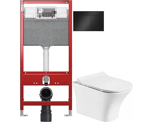 Заказать Комплект подвесной унитаз Orange C02-100W + система инсталляции Tece 9300302 + 9240407 в магазине сантехники Santeh-Crystal.ru