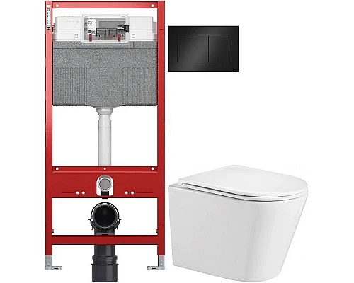 Заказать Комплект подвесной унитаз WeltWasser Salzbach 004GL-WT 10000003666 + система инсталляции Tece 9300302 + 9240407 в магазине сантехники Santeh-Crystal.ru