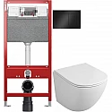 Комплект подвесной унитаз OWL 1975 Vind OWLT190302 + система инсталляции Tece 9300302 + 9240407