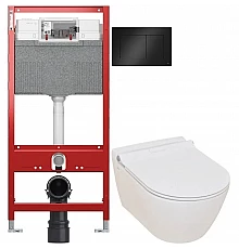 Комплект подвесной унитаз Serel Smart SM25SL + система инсталляции Tece 9300302 + 9240407