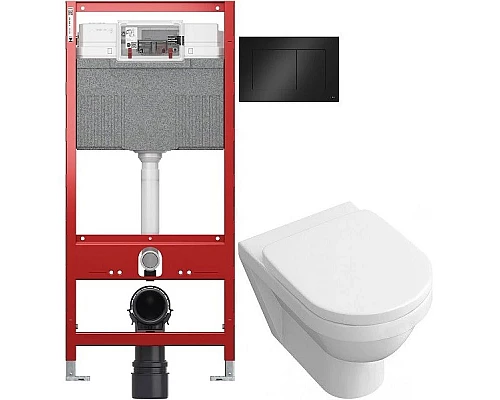 Заказать Комплект подвесной унитаз Villeroy & Boch Omnia Architectura 567410R1 + 98M9C101 + система инсталляции Tece 9300302 + 9240407 в магазине сантехники Santeh-Crystal.ru