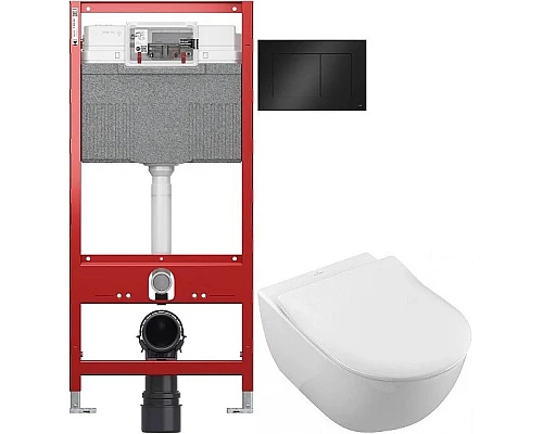 Заказать Комплект подвесной унитаз Villeroy & Boch Subway 2.0 5614R2R1 + система инсталляции Tece 9300302 + 9240407 в магазине сантехники Santeh-Crystal.ru