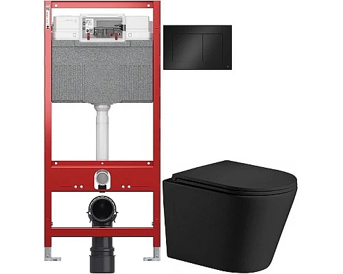 Заказать Комплект подвесной унитаз WeltWasser Salzbach 004MT-BL 10000003700 + система инсталляции Tece 9300302 + 9240407 в магазине сантехники Santeh-Crystal.ru