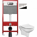 Комплект подвесной унитаз Cersanit City MZ-CITY-COn-S-DL + система инсталляции TECE 9300302 + 9240401