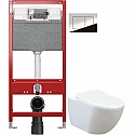 Комплект подвесной унитаз Creavit Free FE322-11CB00E-0000 + KC0903.02.0000E + система инсталляции TECE 9300302 + 9240401