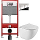 Купить Комплект подвесной унитаз BelBagno Amanda BB051CHR + BB051SC + система инсталляции TECE 9300302 + 9240401 в магазине сантехники Santeh-Crystal.ru