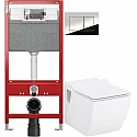 Комплект подвесной унитаз Creavit Trend TP324-11CB00E-0000 + KC2303.01.0000E + система инсталляции Tece 9300302 + 9240401