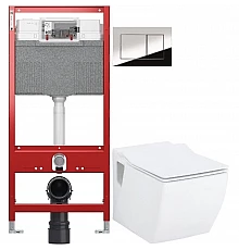 Комплект подвесной унитаз Creavit Trend TP324-11CB00E-0000 + KC2303.01.0000E + система инсталляции Tece 9300302 + 9240401