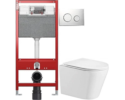 Приобрести Комплект подвесной унитаз WeltWasser Salzbach 004GL-WT 10000003666 + система инсталляции Tece 9300302 + 9240921 в магазине сантехники Santeh-Crystal.ru