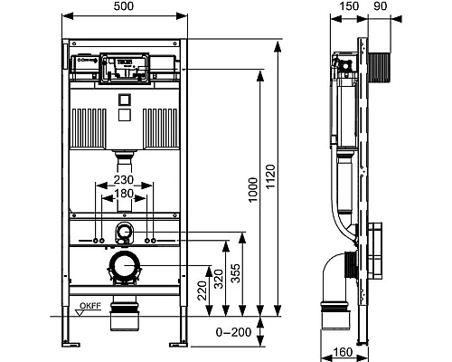 Приобрести Комплект подвесной унитаз WeltWasser Salzbach 004GL-WT 10000003666 + система инсталляции Tece 9300302 + 9240921 в магазине сантехники Santeh-Crystal.ru