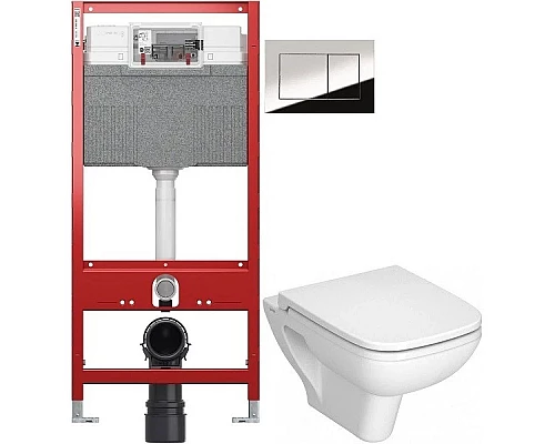 Заказать Комплект подвесной унитаз Vitra S20 5507B003-0101 + 77-003-009 + система инсталляции Tece 9300302 + 9240401 в магазине сантехники Santeh-Crystal.ru