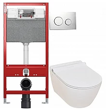 Комплект подвесной унитаз Serel Smart SM25SL + система инсталляции Tece 9300302 + 9240921