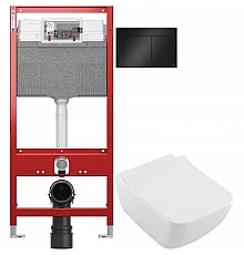 Комплект подвесной унитаз Villeroy & Boch Venticello 4611RSR1 + система инсталляции Tece 9300302 + 9240407