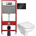 Комплект подвесной унитаз Vitra S20 5507B003-0101 + 77-003-009 + система инсталляции Tece 9300302 + 9240407